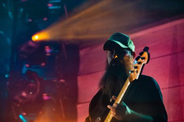 Leeds UK: 24 Kasım 2018 - Mogwai grubu Leeds O2 Akademisi 'nden canlı yayın