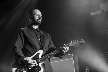 Glasgow İskoçya: 2 Mart 2019: Twilight Sad grubu Glasgow Barrowland 'da konser verdi