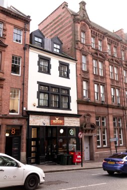 Tyne UK 'deki Newcastle - 8 Ocak 2020: Longhorns BBQ' nun dış mekanı