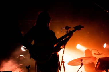 Newcastle UK - 21 Eylül 2019: The Big Moon grubu Newcastle O2 Akademisi 'nde canlı yayında
