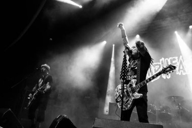 Newcastle UK - 12 Temmuz 2019: The Wildhearts - Wasteland Müzik Festivali 'nde konser verdi
