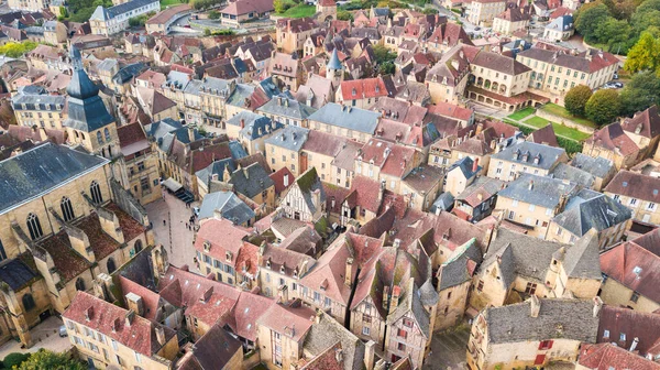 Vista Aérea Cidade Sarlat Caneda França — Fotografia de Stock