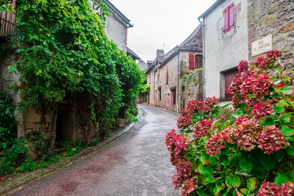 countryside town of stone houses in france