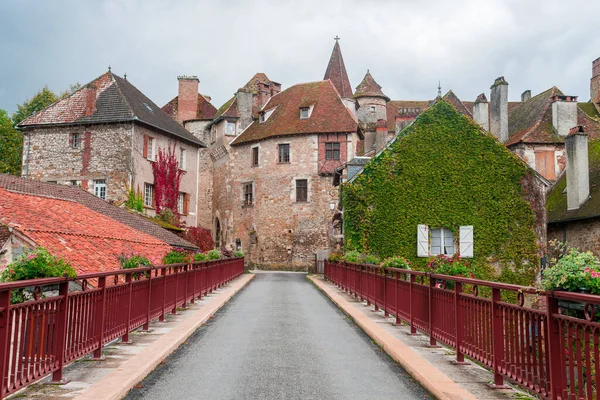 countryside town of stone houses in france