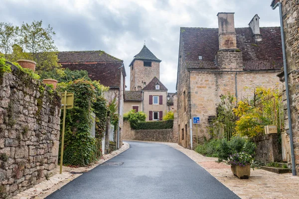 countryside town of stone houses in france