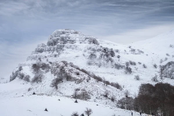 Vue Sur Parc Naturel Gorbea Hiver Pays Basque — Photo