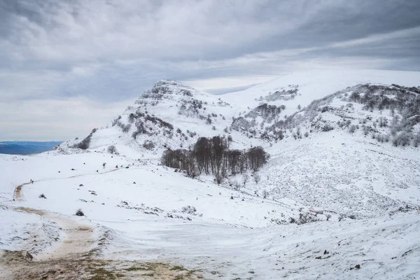 Vue Sur Parc Naturel Gorbea Hiver Pays Basque — Photo