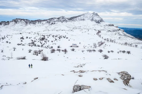 Vue Sur Parc Naturel Gorbea Hiver Pays Basque — Photo