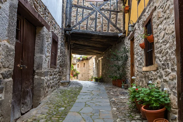 Traditionelle Steinhäuser Aus Potes Spanien — Stockfoto