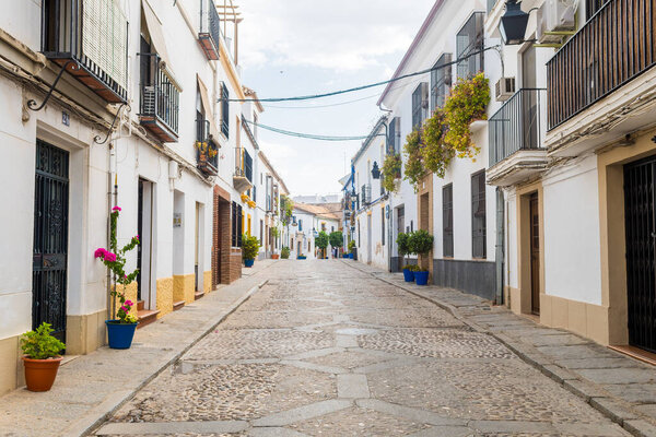 cordoba, Spain. 14th august, 2020: views to colorful streets of cordoba city, Spain