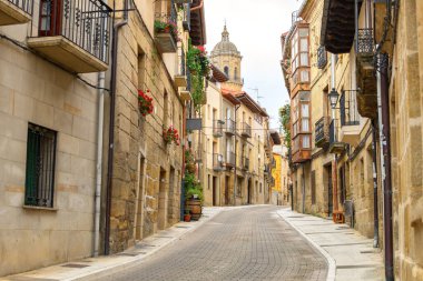 peaceful street of rioja town, Spain clipart