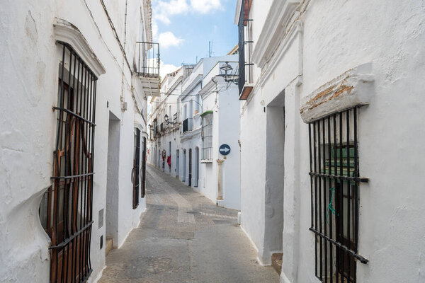 Beautiful streets of a famous white town in andalusia, Spain