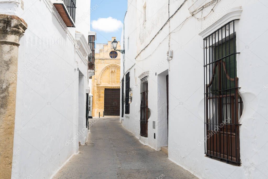 beautiful streets of a famous white town in andalusia, Spain