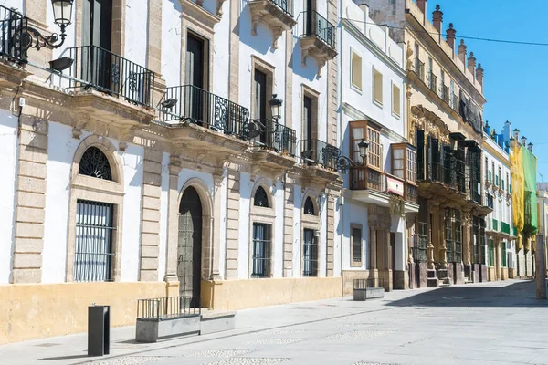 Красивые Улицы Города Санлукар Баррамеда Андалусии Испания — стоковое фото
