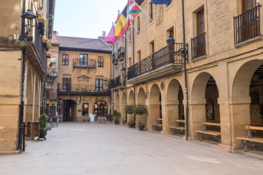İspanya 'nın huzurlu Rioja kasabası.