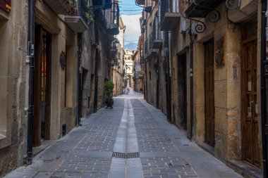İspanya 'nın huzurlu Rioja kasabası.