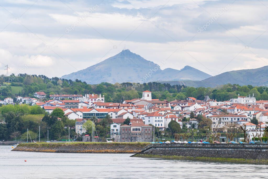 views to hondarribia medieval town  in basque country, Spain