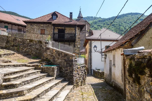 Traditional Town Otsagabia Navarre Pyrenees Spain — Stock Photo, Image