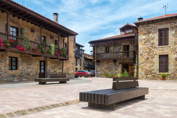 Bunte Straße Von Lierganes Mittelalterliche Stadt Spanien — Stockfoto