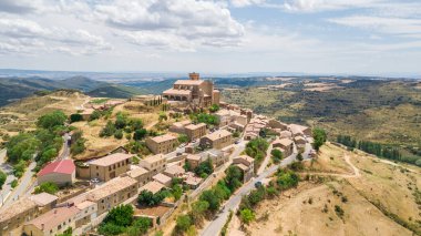 aerial view of ujue medieval town, Spain