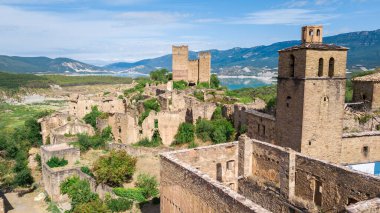 aerial view of ruesta ghost town, Spain
