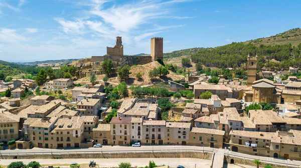 Aerial View Uncastillo Medieval Town Zaragoza Province Spain — Stock fotografie