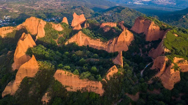 Πανοραμική Θέα Του Las Medulas Ψαμμίτη Βουνά Ισπανία — Φωτογραφία Αρχείου