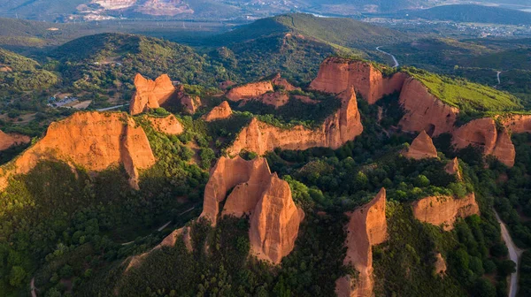 西班牙马都拉斯砂岩山全景 — 图库照片