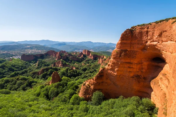 西班牙马都拉斯砂岩山全景 — 图库照片