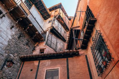 İspanya 'nın Teruel kentindeki alkracin mudejar kasabasının manzarası