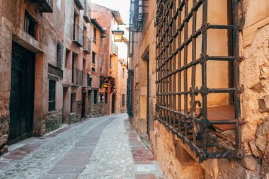 İspanya 'nın Teruel kentindeki alkracin mudejar kasabasının manzarası
