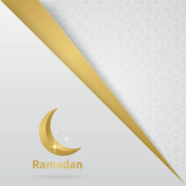 Дизайн Поздравительной Открытки Рамадан Карим Фоне Исламского Орнамента Векторная Иллюстрация — стоковый вектор