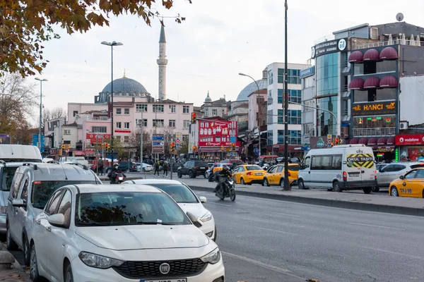 Δεκεμβρίου 2020 Κωνσταντινούπολη Τουρκία Πλατεία Εμίνου Και Οδική Κυκλοφορία — Φωτογραφία Αρχείου