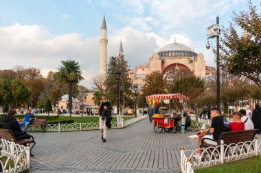 17 Ekim 2020 İstanbul / Türkiye Sultanahmet Meydanı ve Ayasofya Camii