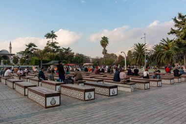 17 Ekim 2020 İstanbul / Türkiye Sultanahmet Meydanı ve Cami