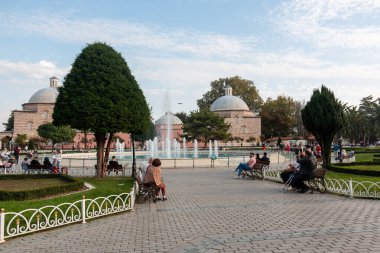 17 Ekim 2020 İstanbul / Türkiye Sultanahmet Meydanı ve Cami