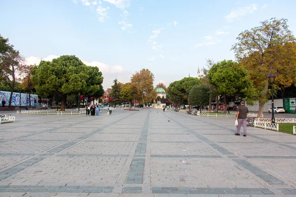 Octubre 2020 Estambul Turquía Plaza Sultanahmet Pueblo — Foto de Stock