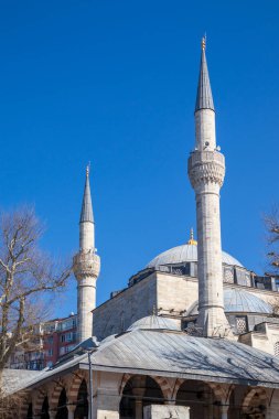 4 Mart 2021 İstanbul - Mihrimah Sultan Camii dış görünümü. Mimar Sinan