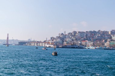 4 Mart 2021 İstanbul - Türkiye Beşiktaş ilçesine uzaktan bakış