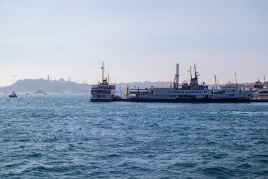 4 Mart 2021 İstanbul - Türkiye Besikta ilçesine uzaktan bakış