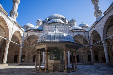8 Mart 2021, İstanbul - Türkiye Şehzade Camii. Mimar Sinan tarafından inşa edilen cami