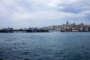 29 Mart 2021 İstanbul Türkiye Galata Kulesi ve Köprüsü