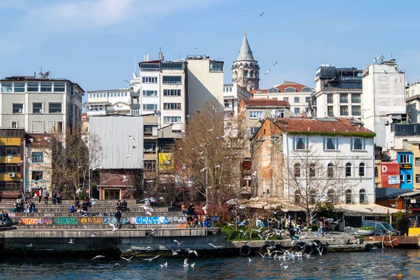 2021 Március Isztambul Törökország Galata Torony Épületek — Stock Fotó
