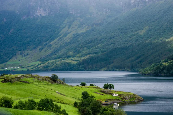 Beautiful Norwegian landscape with water Stock Picture