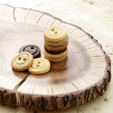 Düğmeleri şeklinde kurabiye