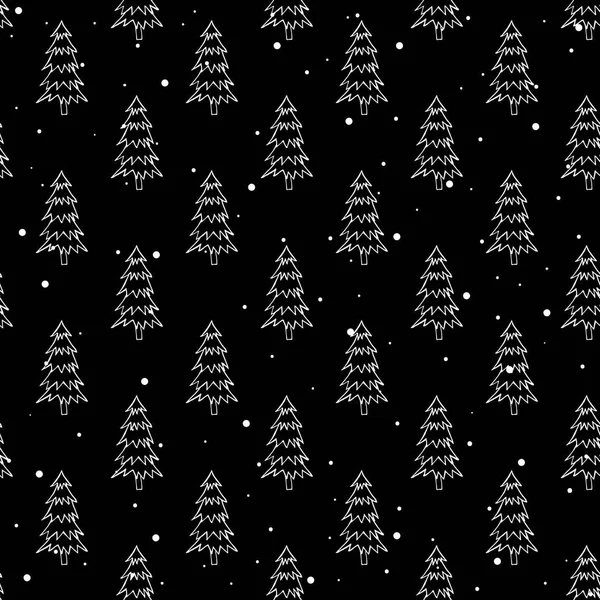 Modèle Sans Couture Avec Des Arbres Noël Neige Peut Être — Image vectorielle