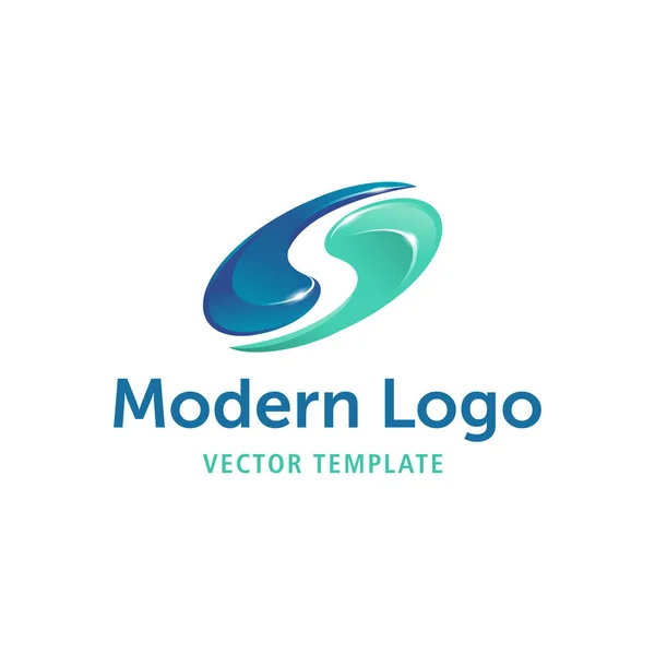 Moderní kreativní logo spojené s Yin a Yang — Stockový vektor