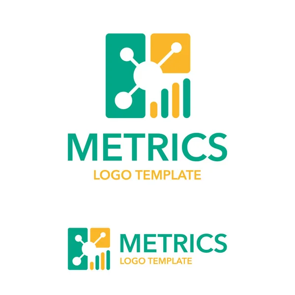 Metrie of data-analyse - creatief plat pictogram — Stockvector