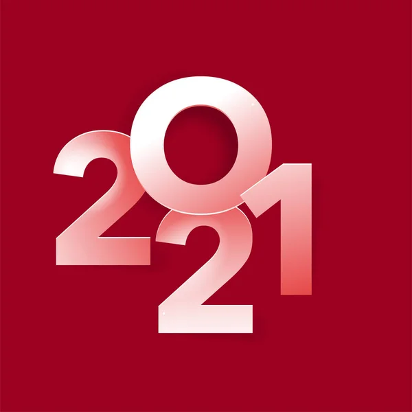 2021 Bonne année et carton rouge de Noël — Image vectorielle