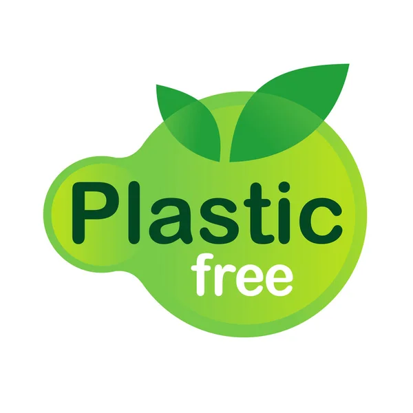 Πλαστικό ελεύθερο σήμα - για φιλικά προς το περιβάλλον προϊόντα — Διανυσματικό Αρχείο